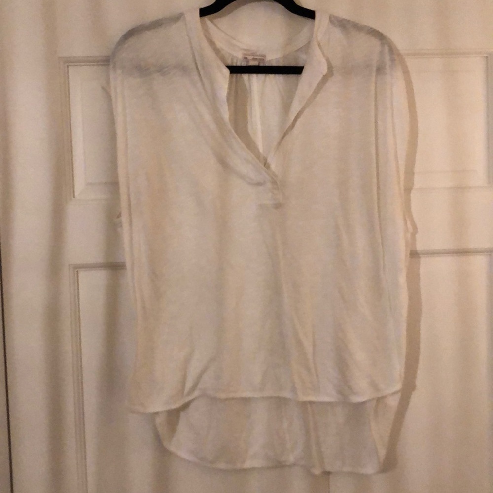 White Tee with Unique Beautiful Neckline